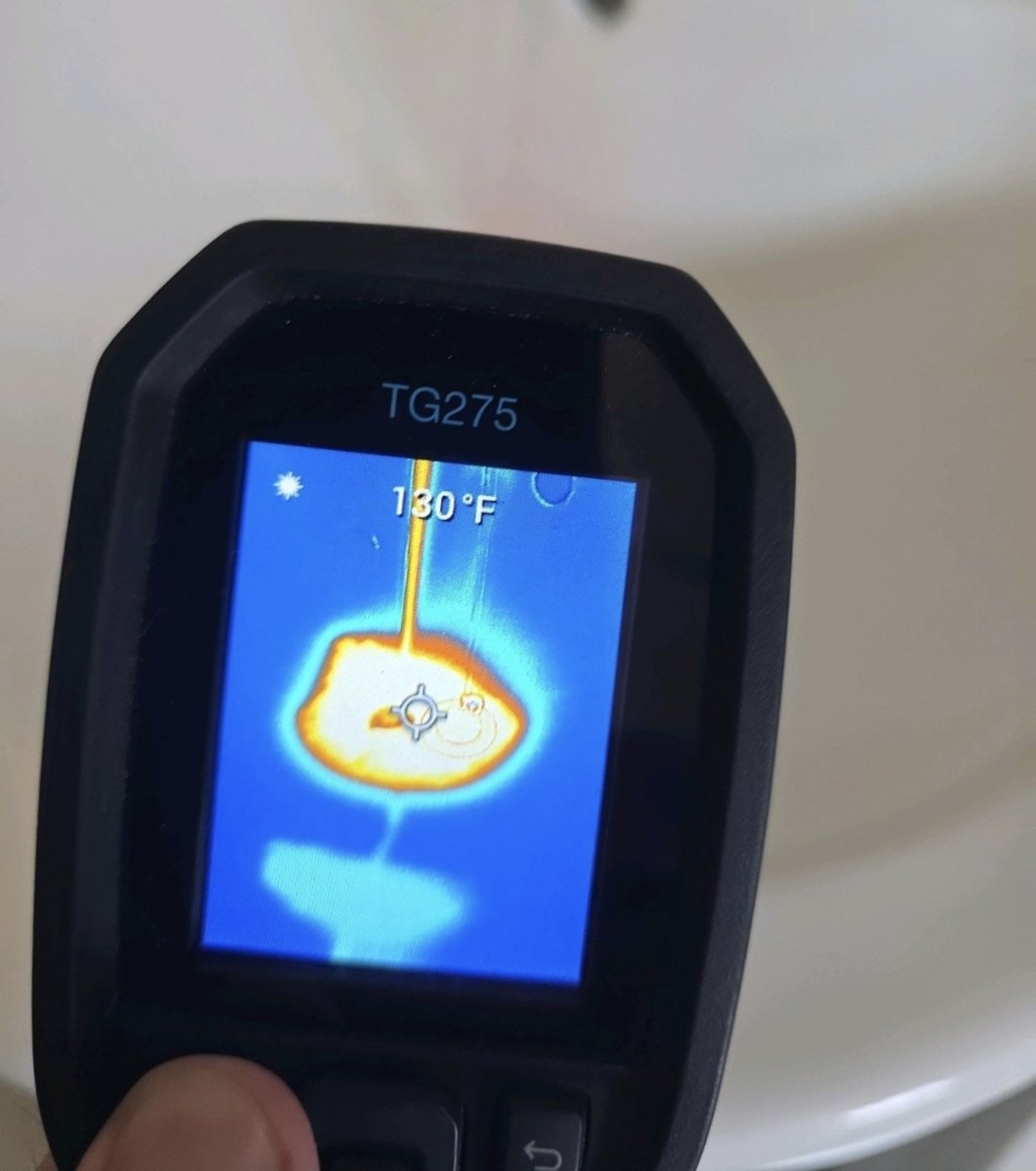 Thermal imaging camera used during an inspection